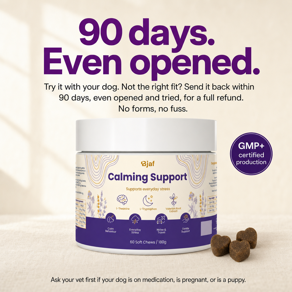 90 days money-back guarantee, even opened. GMP+ certified production.