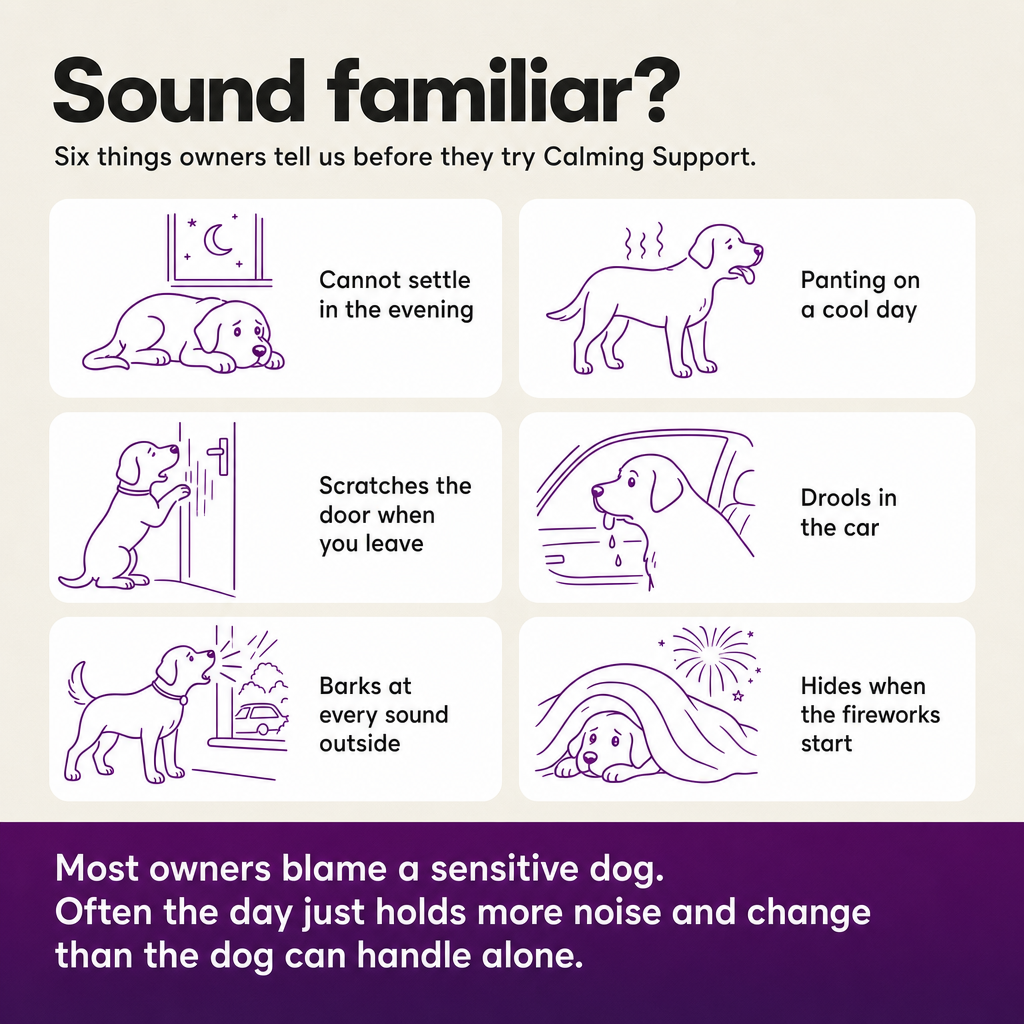 Sound familiar? Six signs of stress owners describe before trying Calming Support