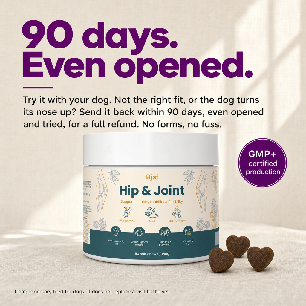 90 days money-back guarantee, even opened. GMP+ certified production.