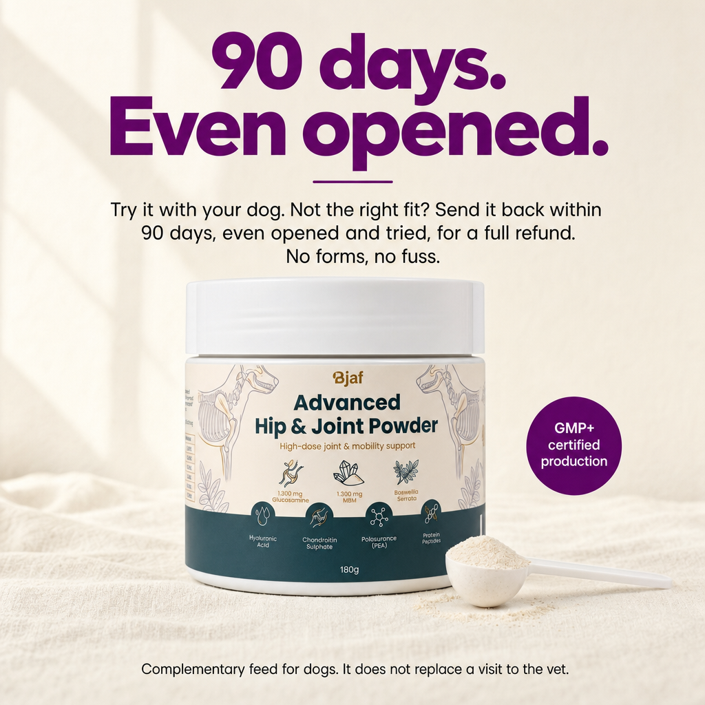 90 days money-back guarantee, even opened. GMP+ certified production.