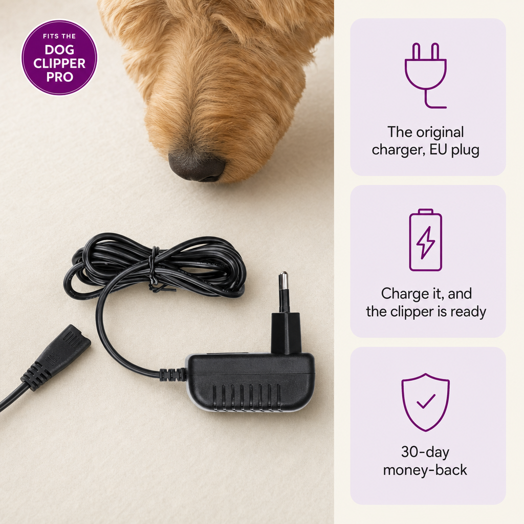 Charger for the Bjaf Dog Clipper Pro. The original charger with EU plug. 30-day money-back.